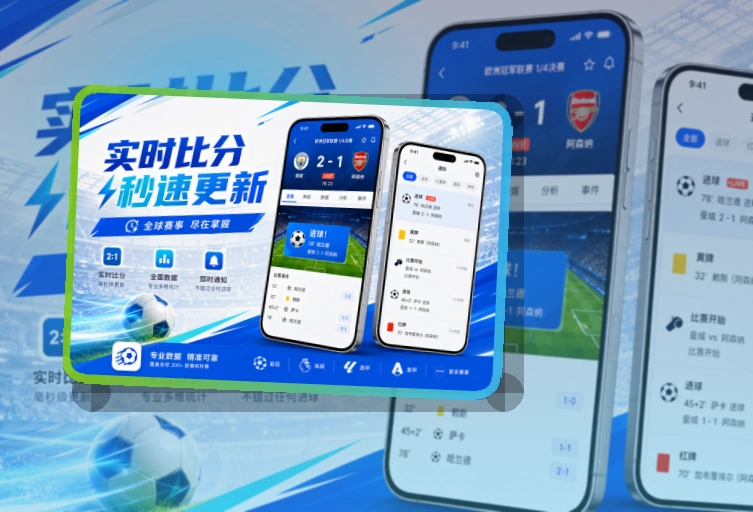 夜间舞台区 · 赛事App入口 · 直播比分随时查看界面展示